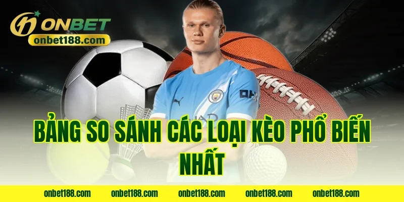 Bảng so sánh các loại kèo phổ biến nhất